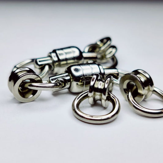 Barrel Swivel and Solid Ring w/ Grommet Combo for Jigging Leaders_Terminal Tackle_SPJigging.com