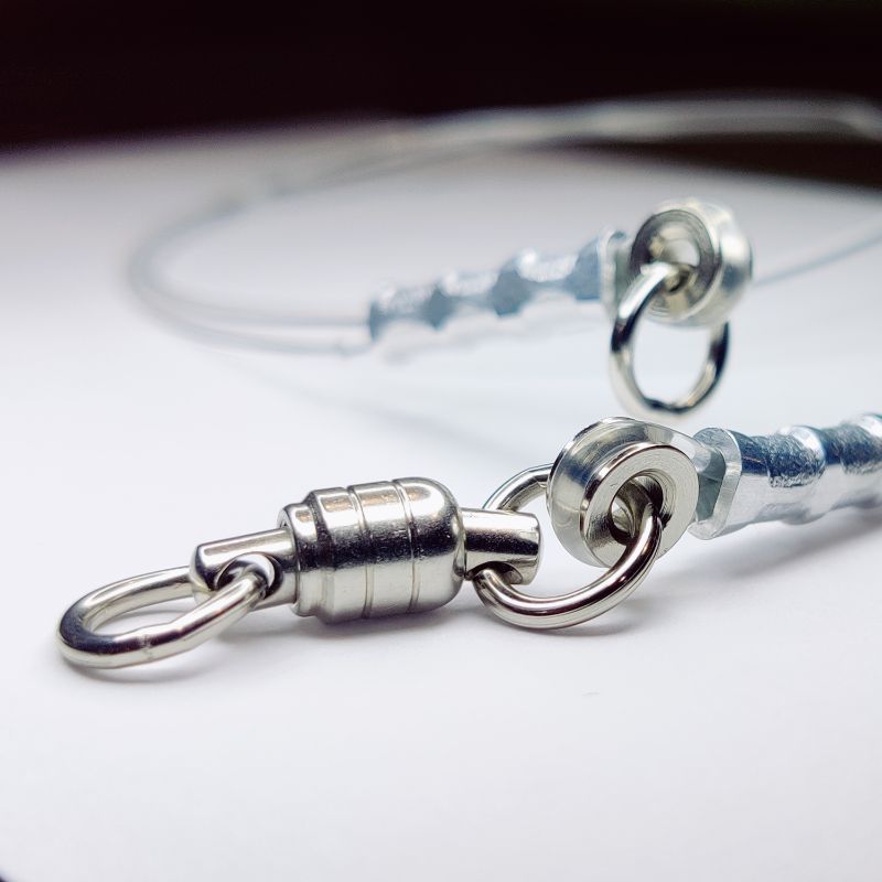 Barrel Swivel and Solid Ring w/ Grommet Combo for Jigging Leaders_Terminal Tackle_SPJigging.com