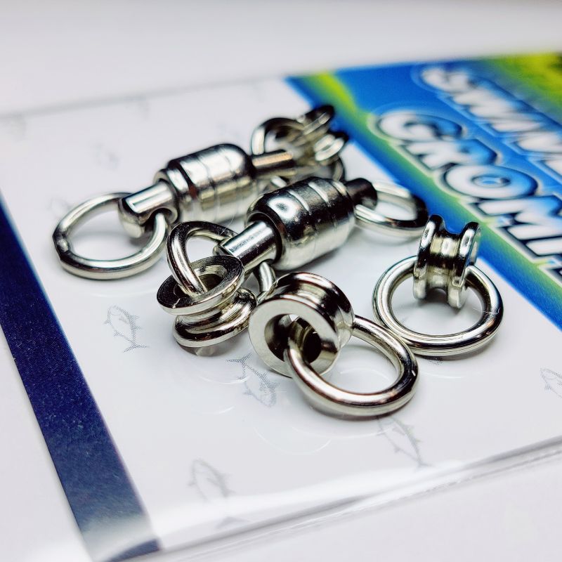 Barrel Swivel and Solid Ring w/ Grommet Combo for Jigging Leaders_Terminal Tackle_SPJigging.com