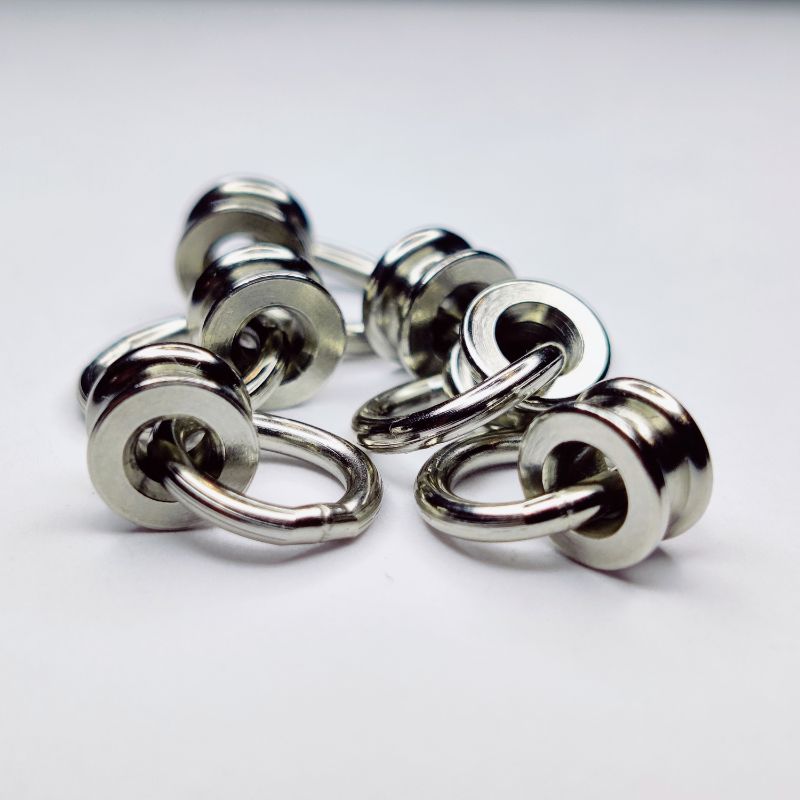 Solid Ring with Grommet for Jigging Leaders__SPJigging.com