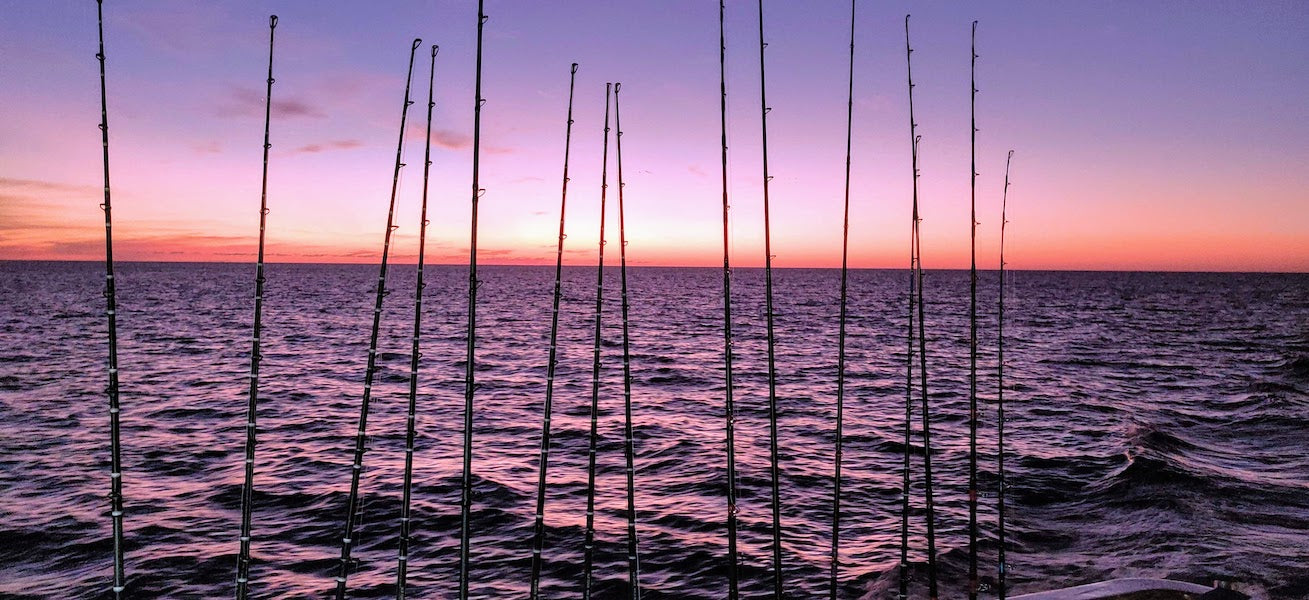 Long range fishing sunset with Calstar rods on the American Angler | SPJigging.com