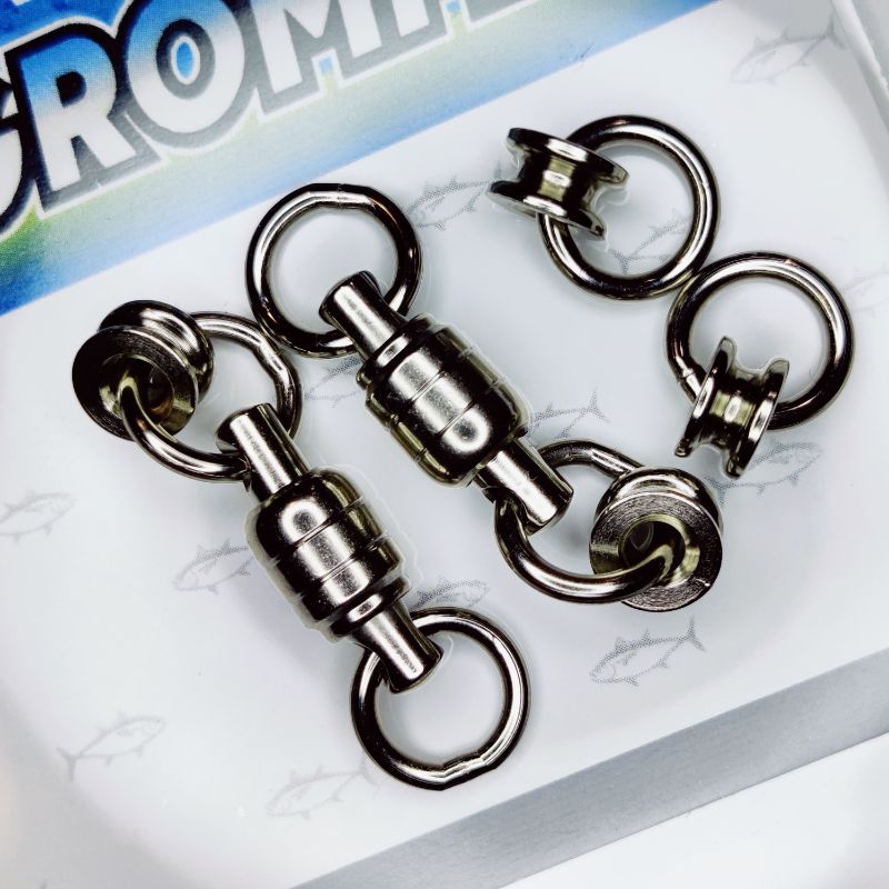 Barrel Swivel and Solid Ring w/ Grommet Combo for Jigging Leaders –