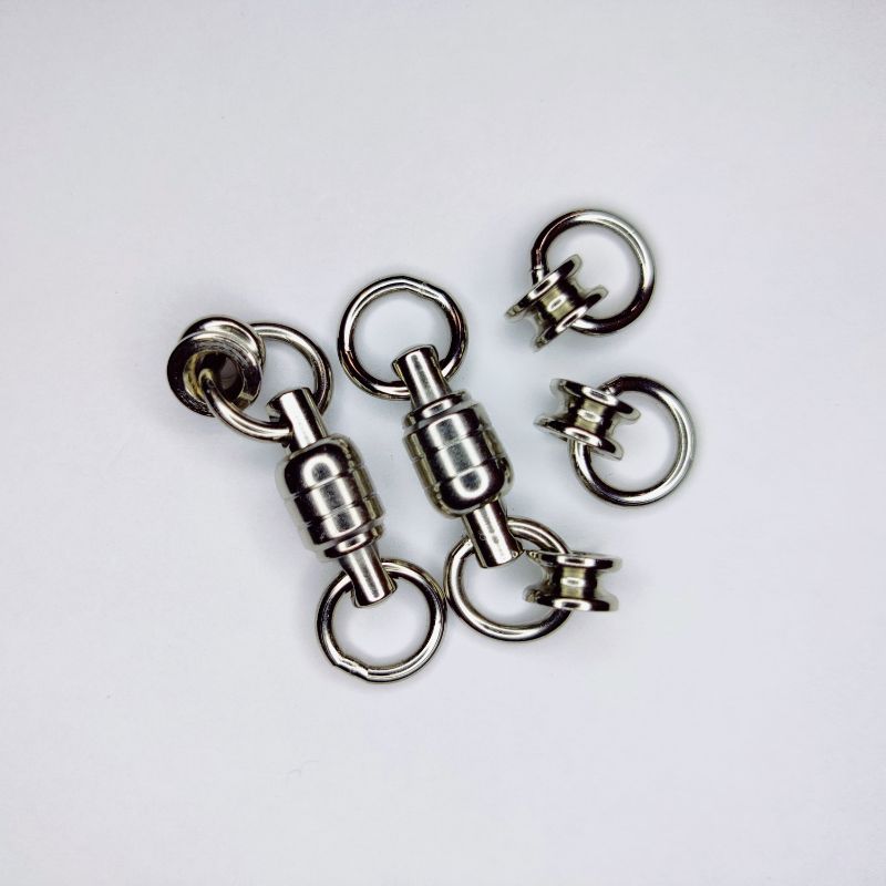 Barrel Swivel and Solid Ring w/ Grommet Combo for Jigging Leaders_Terminal Tackle_SPJigging.com