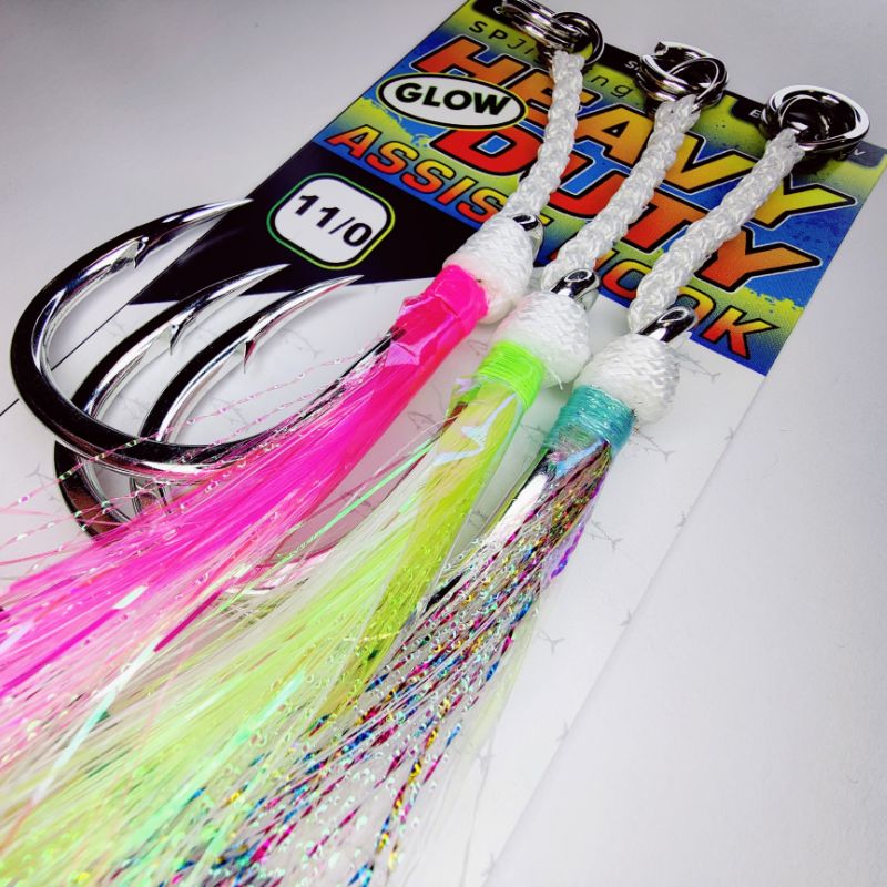 Heavy Duty Glow Assist Hook - 7/0, 9/0, 11/0__SPJigging.com